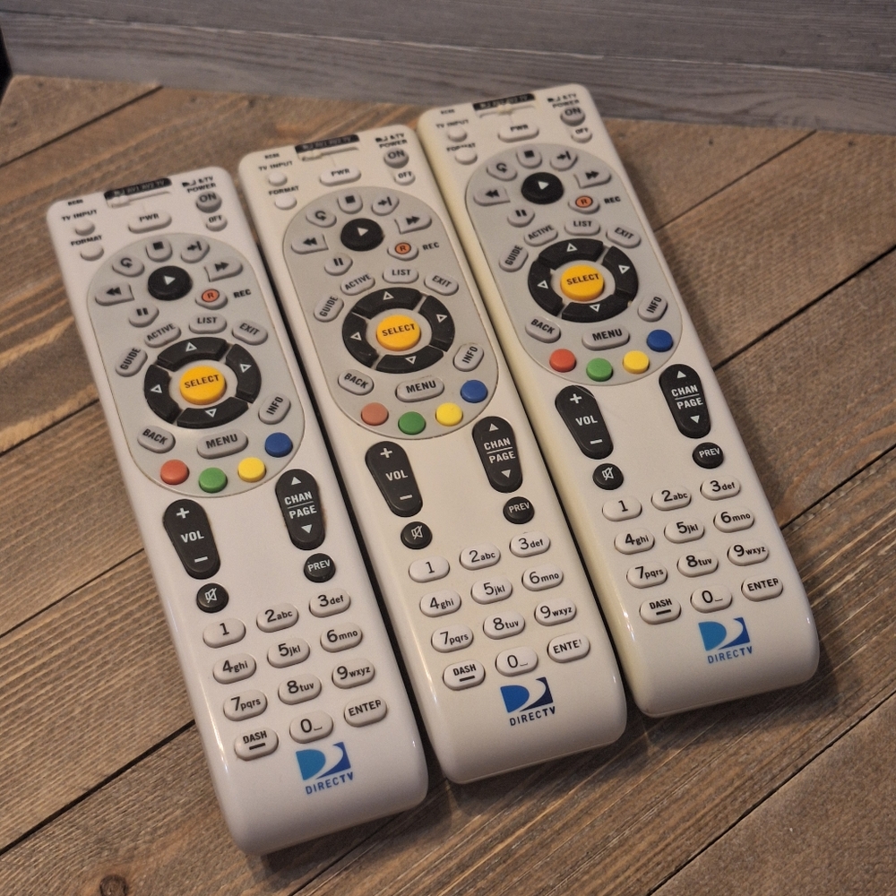 Lot of 3 Direct TV RC65X Universal IR HD DVR Remote Control
